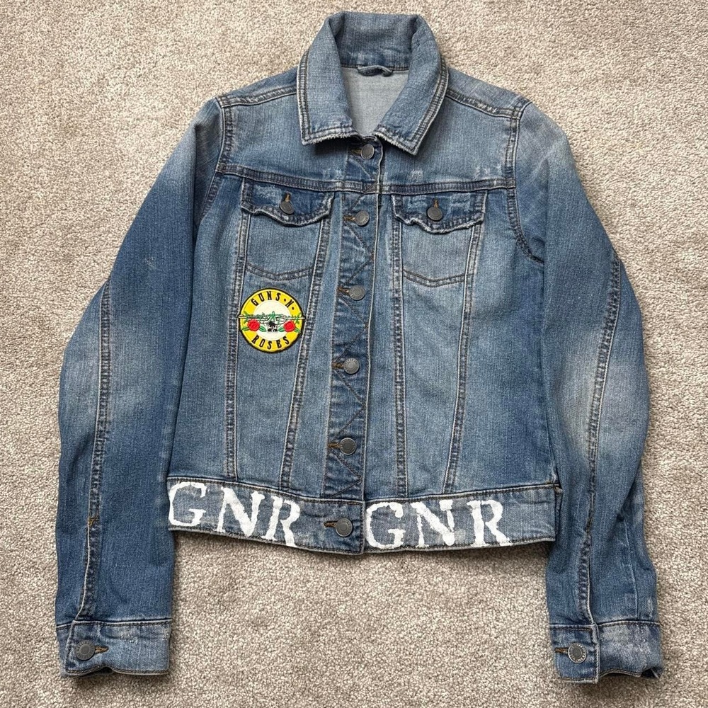 Custom Handmade Guns N' Roses Inspired Rock Band Jacket Women's XXS
